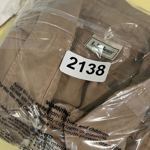 L.L. Bean Large Made in USA Vintage Duck Camo Canvas Khaki Shirt Workwear EUC - Picture 14 of 14